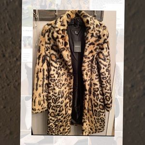 Calf length Animal Print Jacket